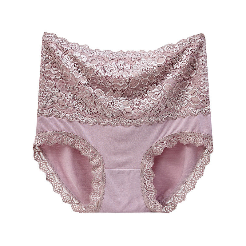 High Waisted Abdomen And Hips Sexy Lace Underwear Women Briefs - Hank Home Decor