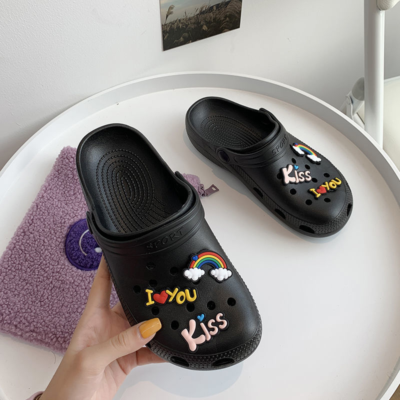 Slippers Women Wear Home Non-Slip Two-Wear Garden Shoes Outside In Summer - Hank Home Decor