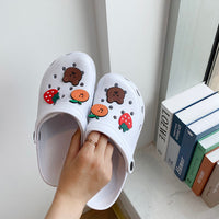 Slippers Women Wear Home Non-Slip Two-Wear Garden Shoes Outside In Summer - Hank Home Decor