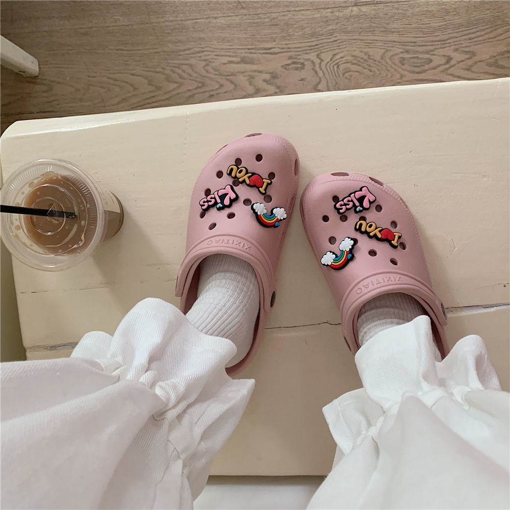 Slippers Women Wear Home Non-Slip Two-Wear Garden Shoes Outside In Summer - Hank Home Decor