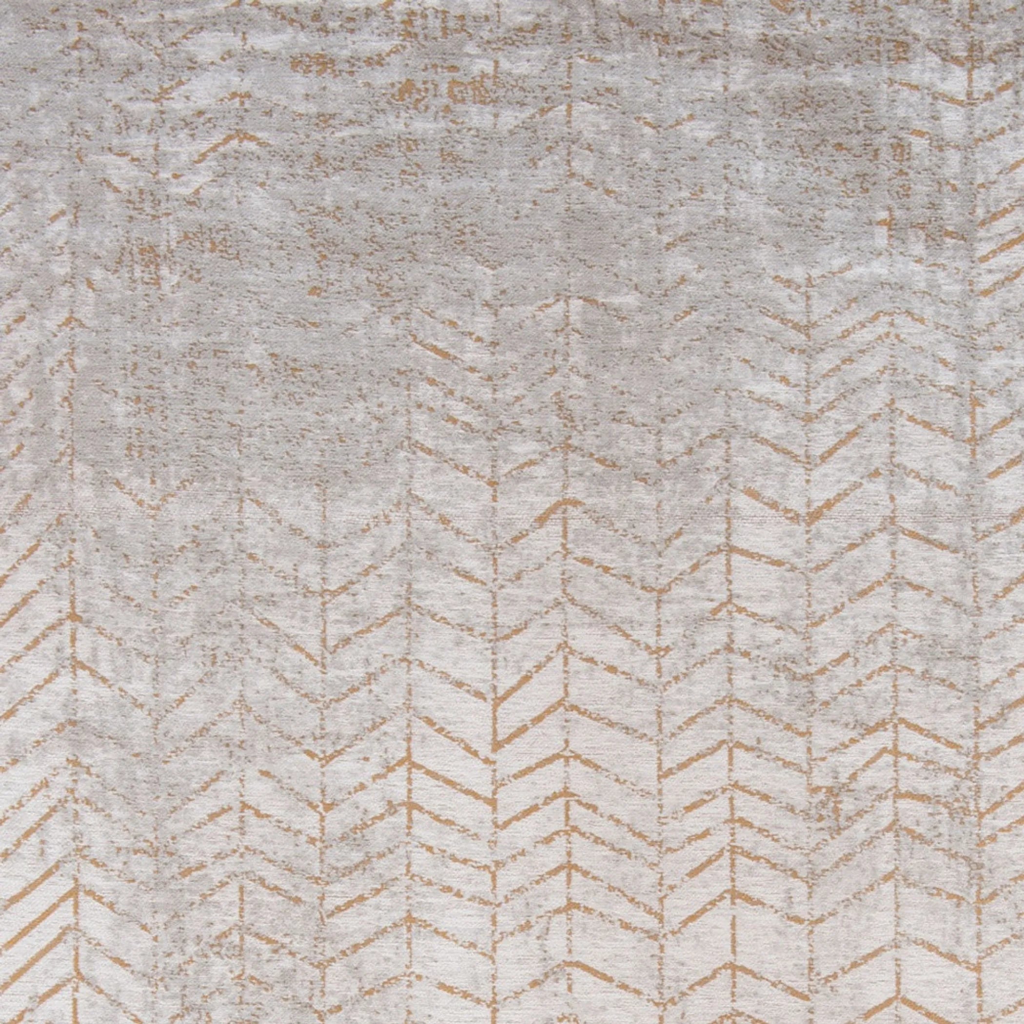 9' X 13' Gray and Yellow Chevron Non Skid Area Rug