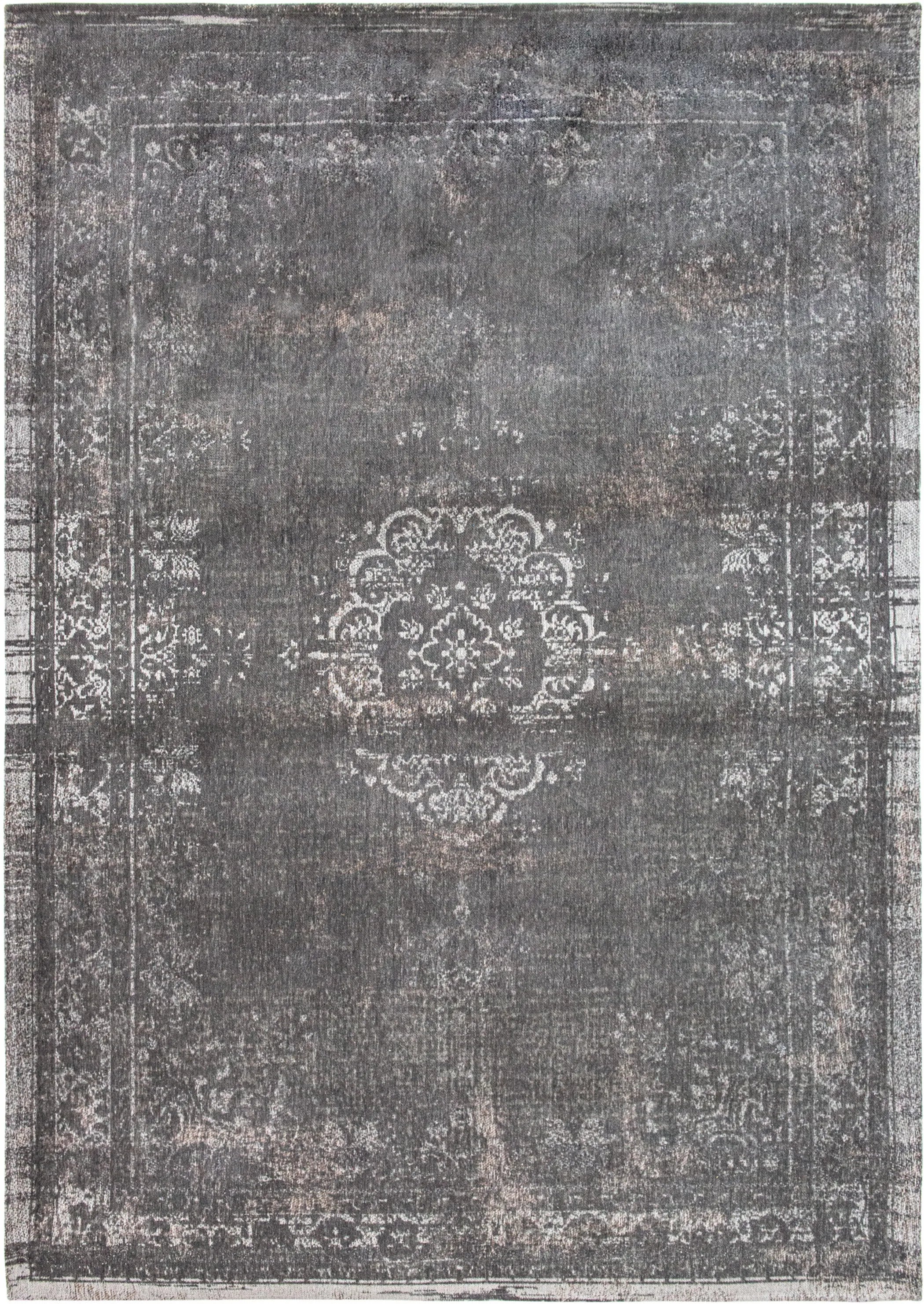 9' X 13' Gray Medallion Non Skid Area Rug