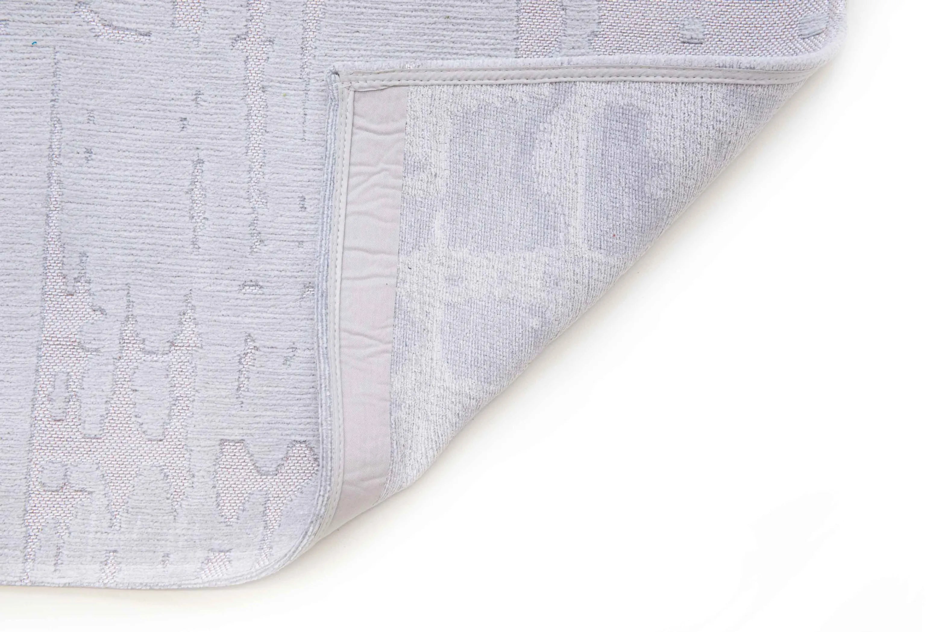 9' X 13' White Abstract Non Skid Area Rug