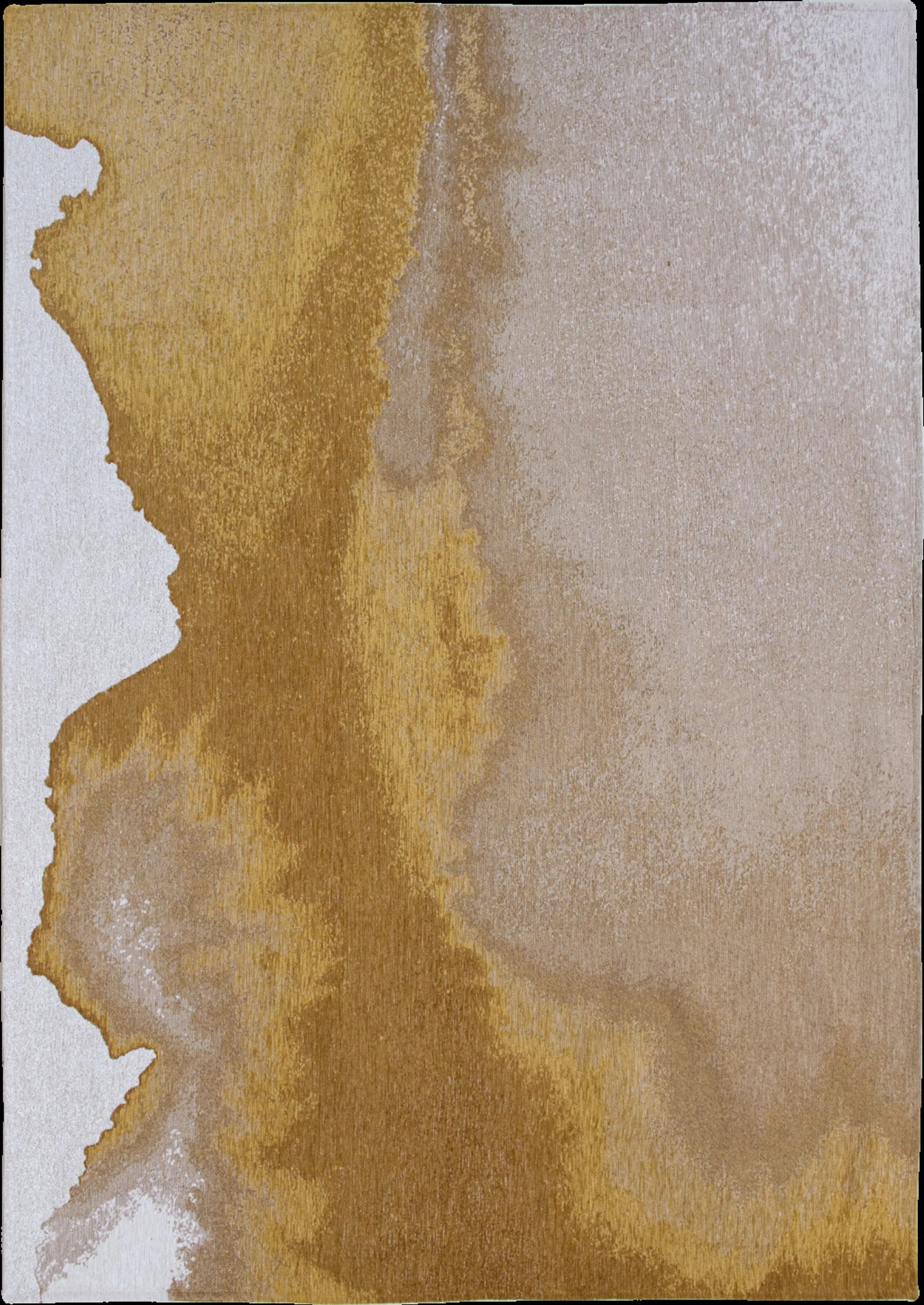 9' X 13' Gray and Yellow Abstract Non Skid Area Rug