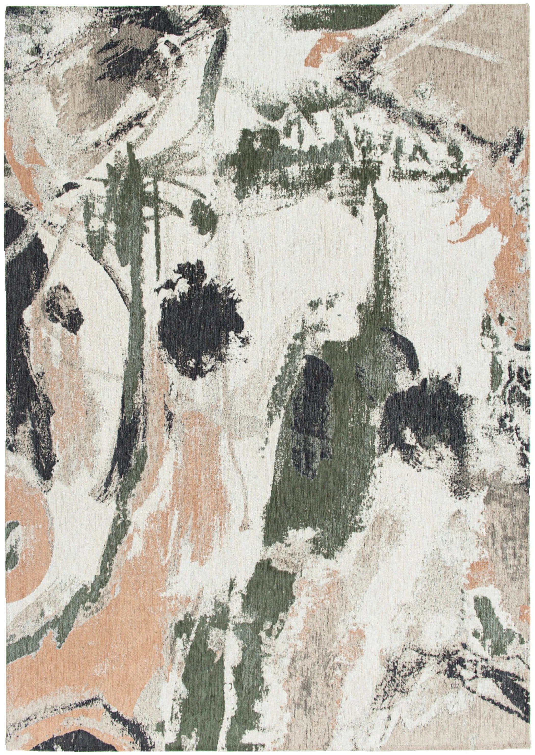9' X 13' Gray and Orange Abstract Non Skid Area Rug