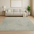 8' X 10' Blue Abstract Hand Knotted Area Rug