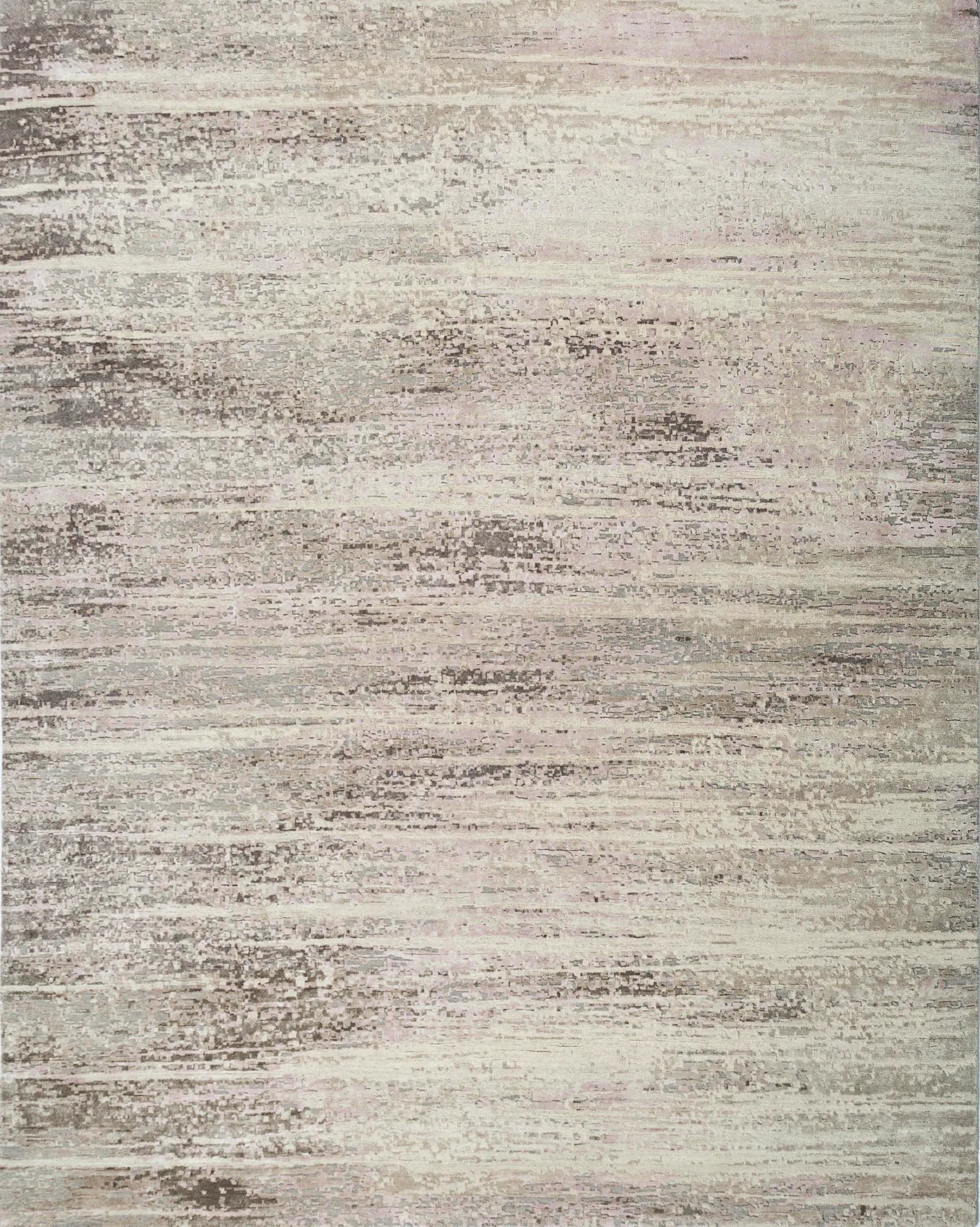8' X 10' Brown Abstract Hand Knotted Area Rug