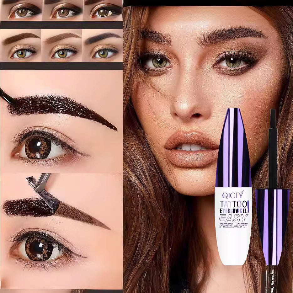 Tattoo Easy Peel Off Eyebrow Gel Cream Types Long-Lasting Smudge-Proof Sweat Resistant Waterproof Cosmetics - Hank Home Decor