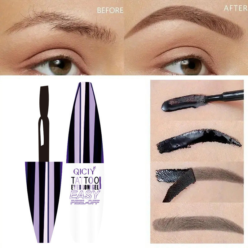 Tattoo Easy Peel Off Eyebrow Gel Cream Types Long-Lasting Smudge-Proof Sweat Resistant Waterproof Cosmetics - Hank Home Decor