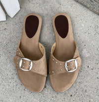 2026 Summer New French Style Buckle Slide Sandals Women Flat Leopard Print Beach Holiday Outdoor Slippers - Hank Home Decor